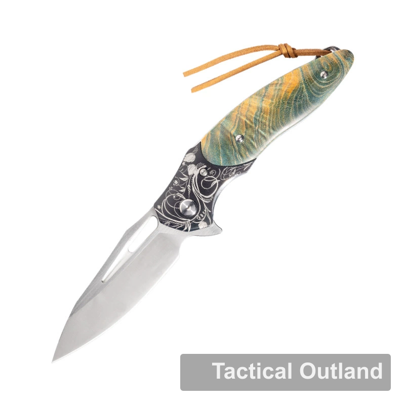 ASP30 powder steel folding knife product detail and blade profile