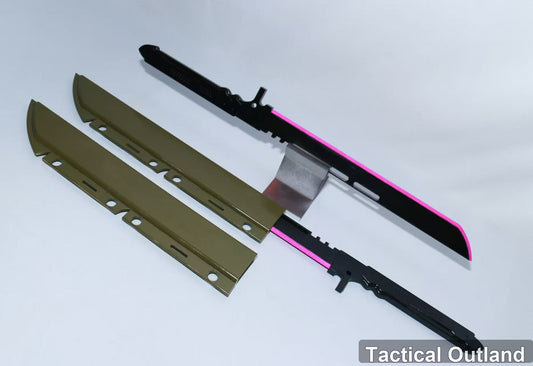 Black Pink Dual Katana Cosplay Set by Tactical Outland, product view 2