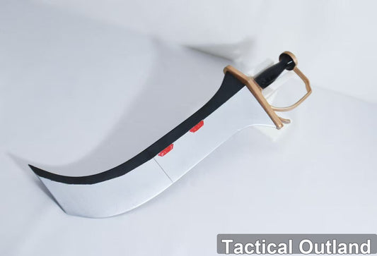 Black Silver Pirate Cutlass Cosplay Prop by Tactical Outland, product view 1