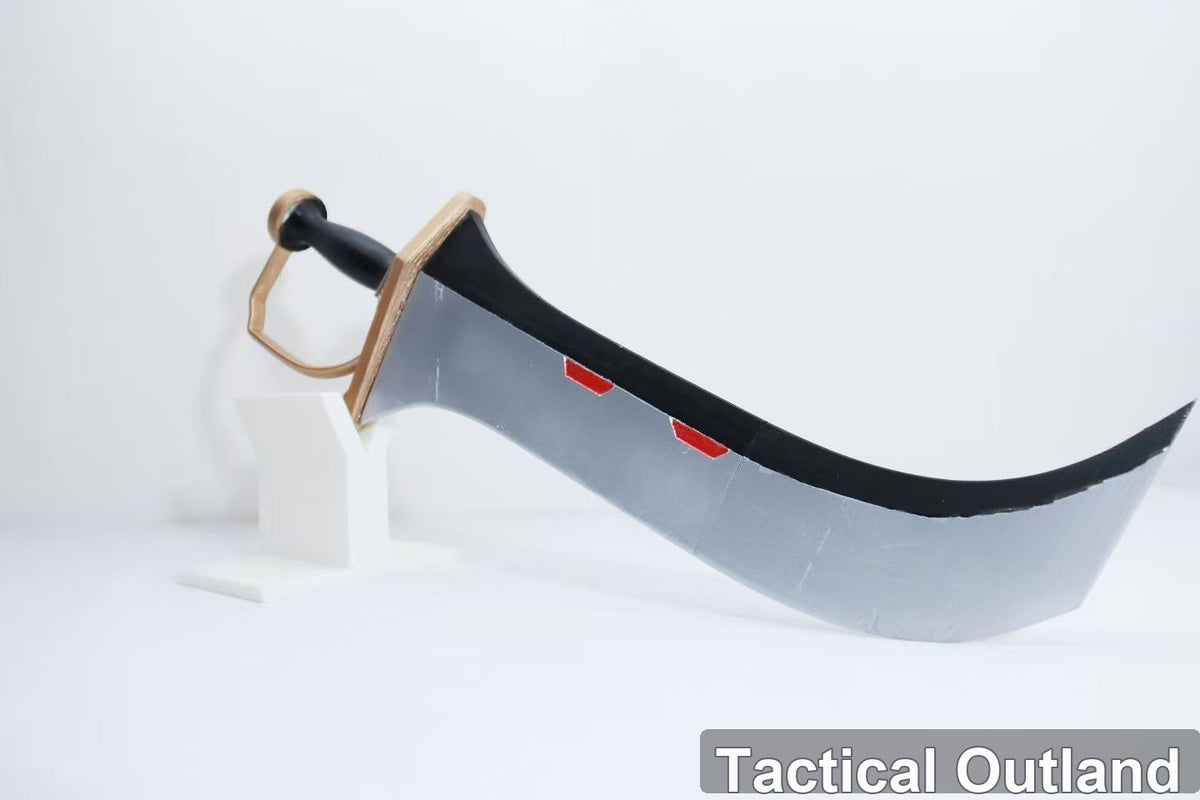 Black Silver Pirate Cutlass Cosplay Prop by Tactical Outland, product view 2