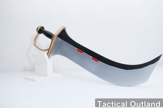 Black Silver Pirate Cutlass Cosplay Prop by Tactical Outland, product view 2