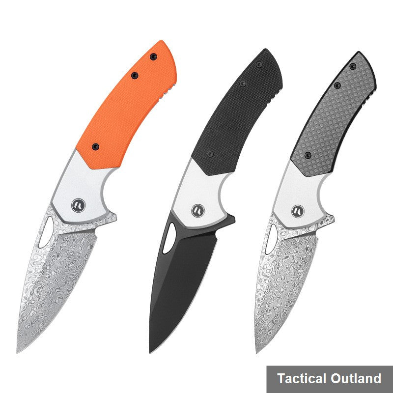 D2 steel fixed-blade camping knife handle and variant detail
