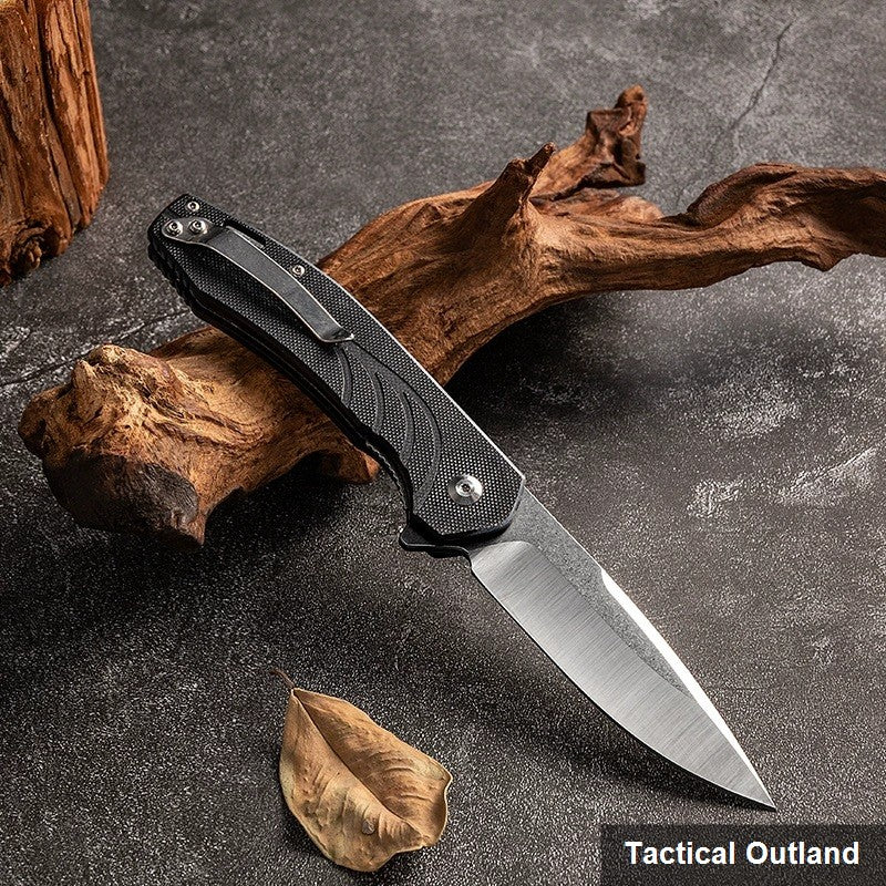 D2 steel G10 folding knife for outdoor utility