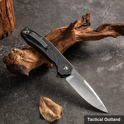 D2 steel G10 folding knife for outdoor utility