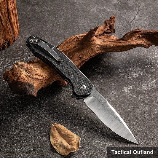 D2 steel G10 folding knife for outdoor utility