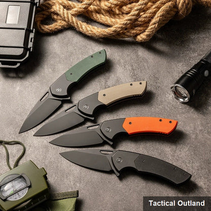 VG10 titanium carbon-fiber frame-lock folding knife for outdoor carry