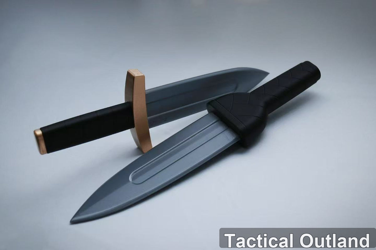 Dual Silver Fantasy Daggers Cosplay Set by Tactical Outland, product view 3