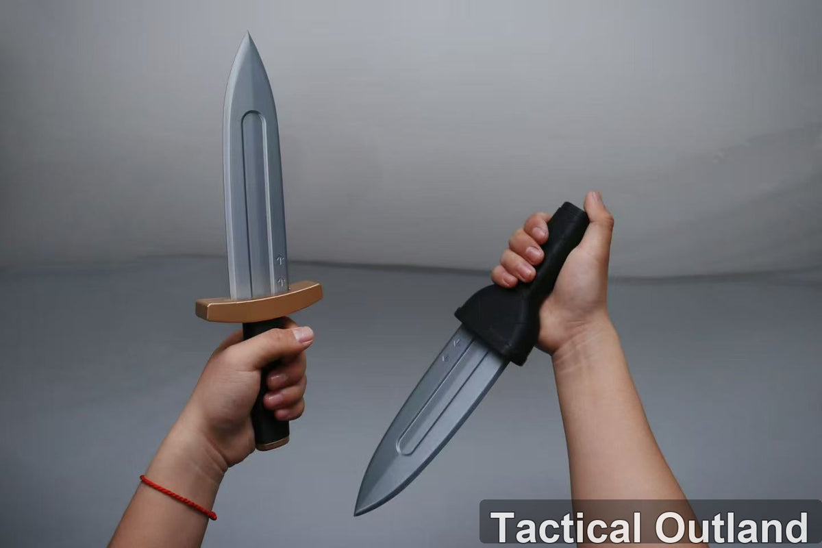 Dual Silver Fantasy Daggers Cosplay Set by Tactical Outland, product view 4