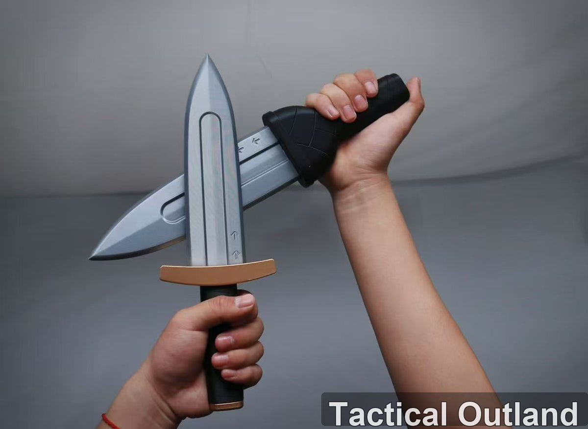 Dual Silver Fantasy Daggers Cosplay Set by Tactical Outland, product view 5