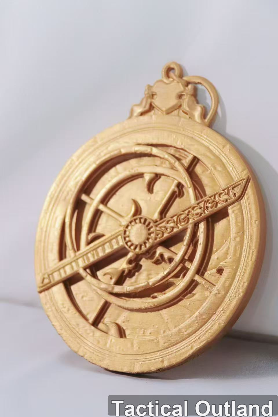Gold Fantasy Emblem Medallion Cosplay Accessory by Tactical Outland, product view 3