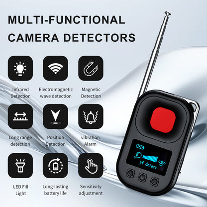 Tactical Outland Pro Multi-functional Camera Detector with RF and magnetic signal detection features.