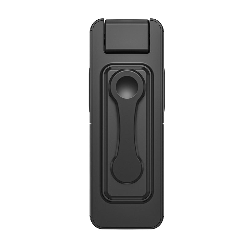 Heavy-duty mounting clip on the back of Tactical Outland Pro body camera.