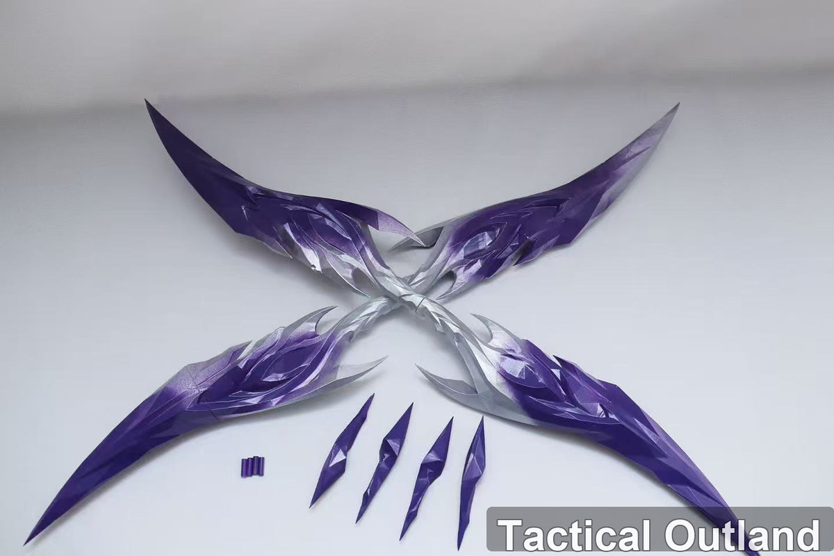 Purple Quad-Blade Shuriken Cosplay Set by Tactical Outland, product view 2