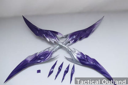 Purple Quad-Blade Shuriken Cosplay Set by Tactical Outland, product view 2