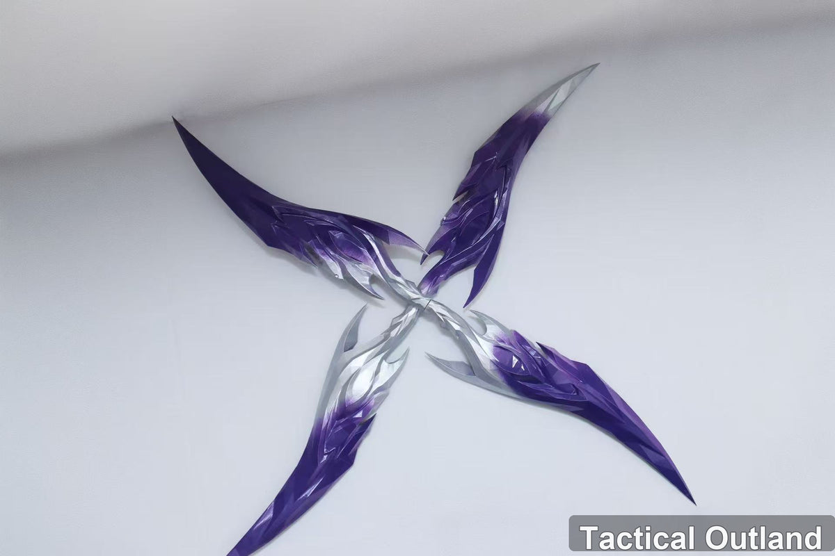 Purple Quad-Blade Shuriken Cosplay Set by Tactical Outland, product view 3
