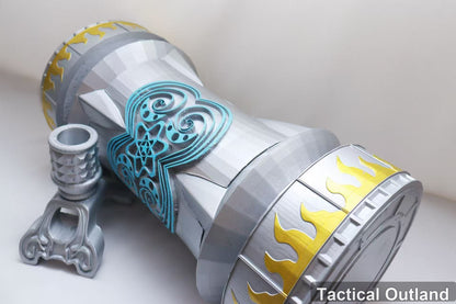 Silver Blue Fantasy Hammer Cosplay Prop by Tactical Outland, product view 4