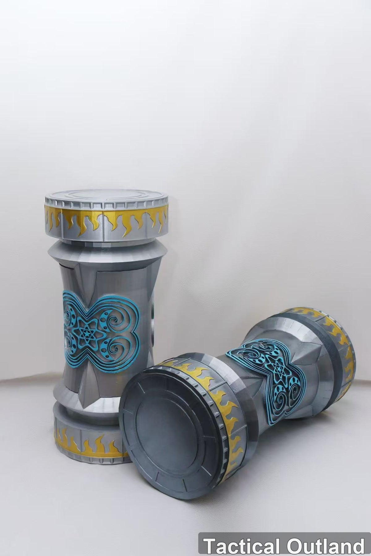 Silver Blue Fantasy Hammer Cosplay Prop by Tactical Outland, product view 5