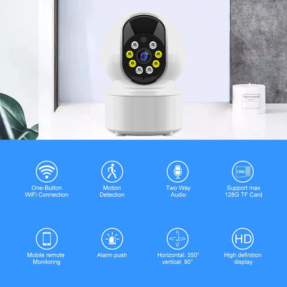 Tactical Outland smart WiFi security camera main unit in white.