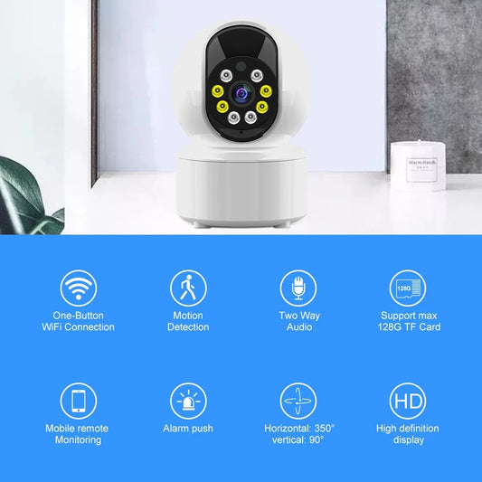 Tactical Outland smart WiFi security camera main unit in white.