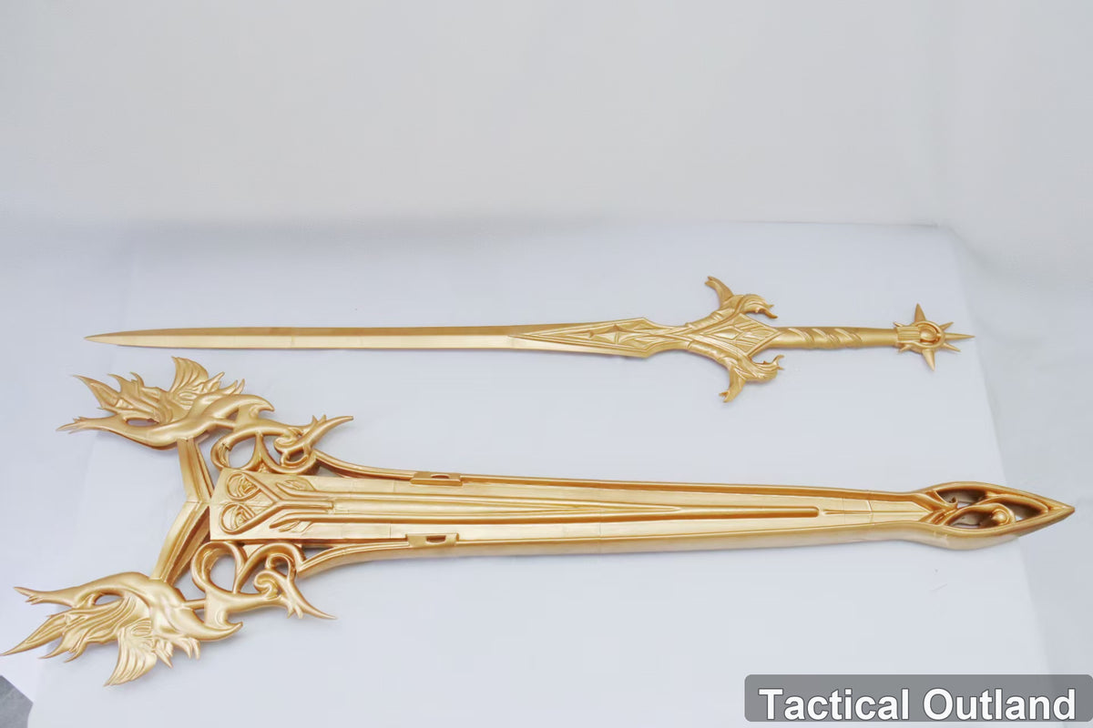 Soul Land Golden Fantasy Sword Cosplay Prop by Tactical Outland, product view 4