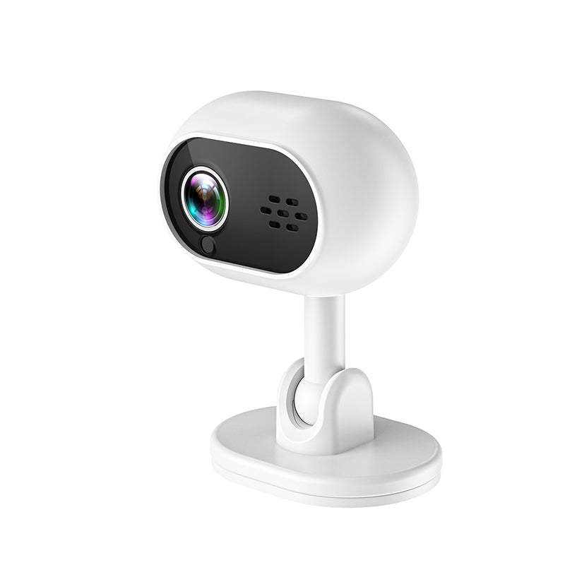 Wireless pet camera with flexible mounting base for 360-degree viewing angles.